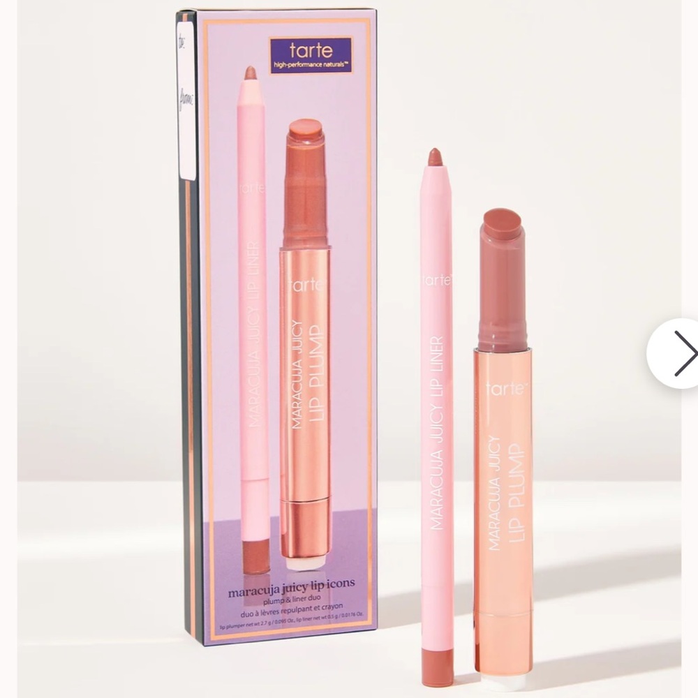 BNIB Tarte Maracuja Juicy Lip Icons Plump & Liner Duo - Rosy Neutrals